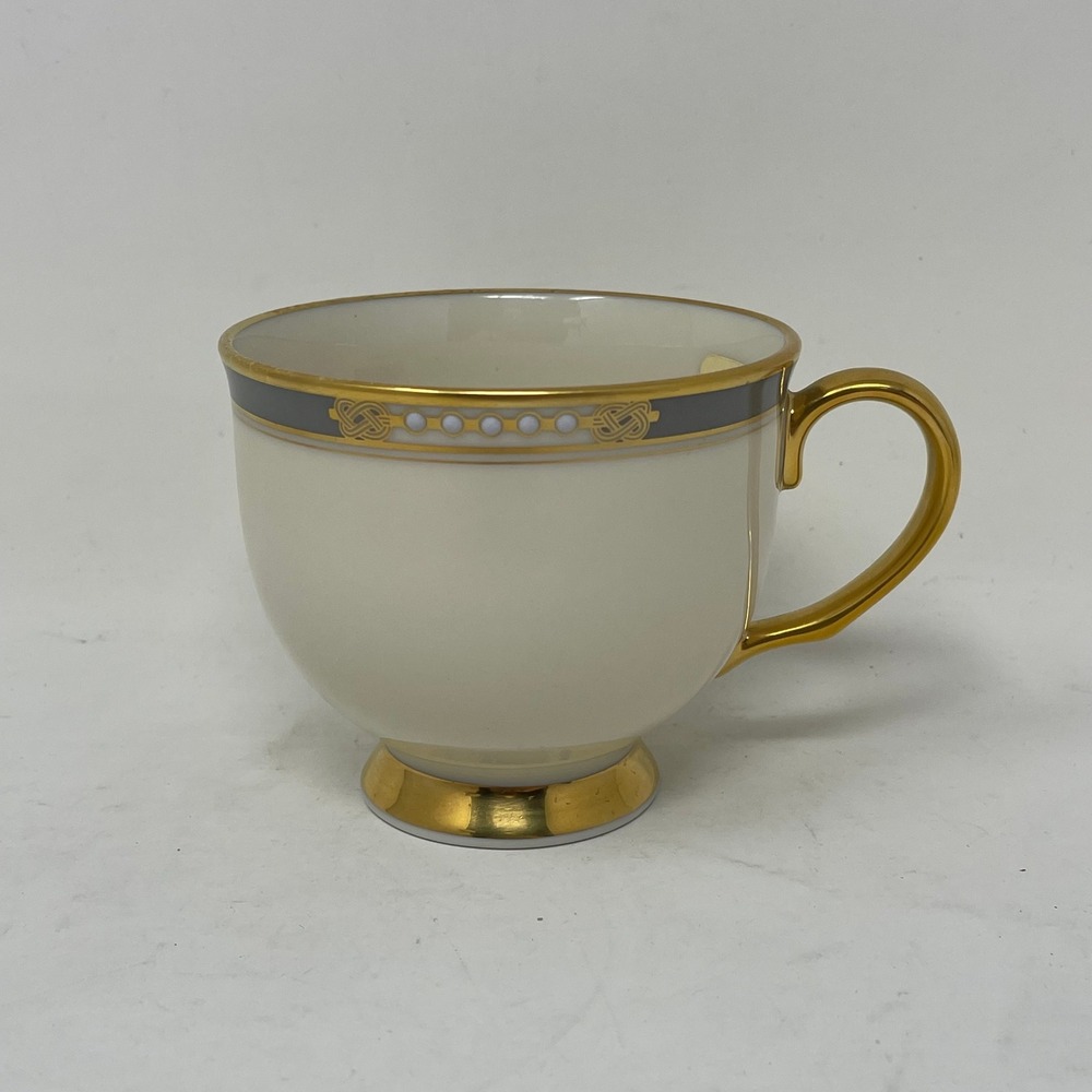 Lenox McKinley Tea Cup Presidential Collection Ivory Gold Grey Made in USA